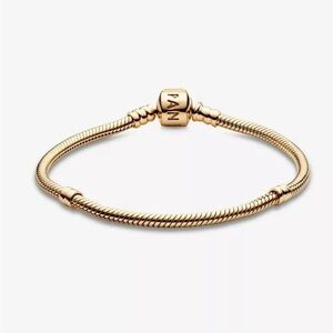 Pandora original solid gold 14kt Y snake charm bracelet 7.5 inches long